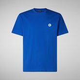 Man's t-shirt Caius in cyber blue | Save The Duck