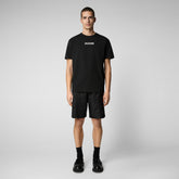 Man's t-shirt Nalo in black - Athleisure Man | Save The Duck