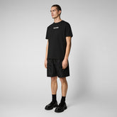 T-shirt Nalo noir pour homme - Athleisure Homme | Save The Duck