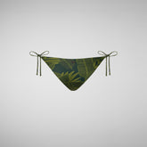 Woman's adjustable bikini bottom Wiria in macro palms green | Save The Duck