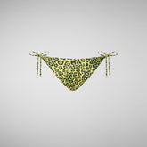 Slip bikini regolabile donna Wiria in giallo leopardo | Save The Duck