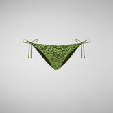 Slip bikini regolabile donna Wiria stampa tigrata verde - Costumi da Bagno Donna | Save The Duck