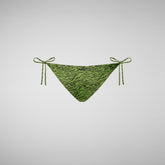 Réglable bas de bikini Wiria tiger green pour femme | Save The Duck