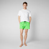 Man's swimwear Demna in fluo green - Men's Beachwear | Save The Duck