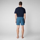Man's swimwear Ademir in whale fin on grey | Save The Duck