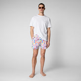 Man's swimwear Ademir in corkflags on white - Men's Swimwear | Save The Duck