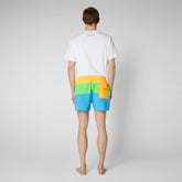 Man's swimwear Toty in fluo orange, fluo green and fluo blue - Men's Beachwear | Save The Duck