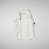 Babies' animal free puffer jacket Wally in off white - Private Sale | Save The Duck