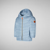 Unisex animal free puffer Lucy in dusty blue - Baby | Save The Duck