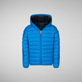 Animal-free Jungen-Steppjacke Dony mit Kapuze Blaubeere - Private Sale | Save The Duck