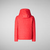Boys' animal-free puffer jacket Huey in jack red | Save The Duck