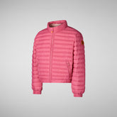 Girls' animal free puffer Mae in gem pink | Save The Duck
