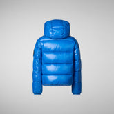 Boys' animal free hooded puffer jacket Artie in blue berry - Animal-Free Puffer Jackets Boy | Save The Duck