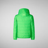 Girls' animal free animal free puffer Katie in fluo green - Doudounes Animal-Free Fille | Save The Duck