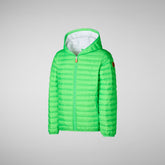 Girls' animal free puffer Katie in fluo green - Animal-Free Puffer Jackets Girl | Save The Duck