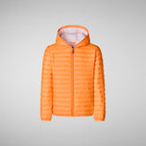 Girls' animal free puffer Katie in fluo yellow | Save The Duck