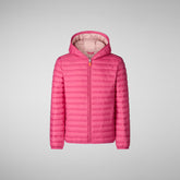 Girls' jacket Ana in gem pink - Animal-Free Puffer Jackets Girl | Save The Duck