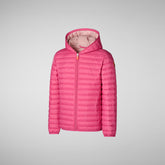 Girls' jacket Ana in gem pink - Animal-Free Puffer Jackets Girl | Save The Duck