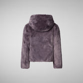 Girls' syntetich fur Chloe in ash violet - Girls Jackets | Save The Duck