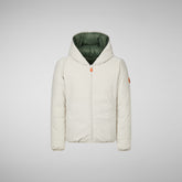 Boys' reversible hooded jacket Oliver in rainy beige - Boys | Save The Duck