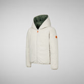 Boys' reversible hooded jacket Oliver in rainy beige - Private Sale | Save The Duck