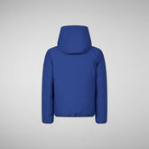 Boys' reversible hooded jacket Oliver in eclipse blue | Save The Duck