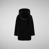 Girls' synthetic fur Flora in black - Girls Jackets | Save The Duck