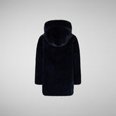 Girls' synthetic fur Flora in blue black - Sale | Save The Duck