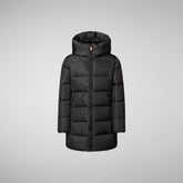 Girls' animal free hooded puffer jacket Ginny in black - Sale | Save The Duck