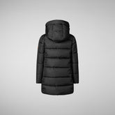 Girls' animal free hooded puffer jacket Ginny in black - Sale | Save The Duck