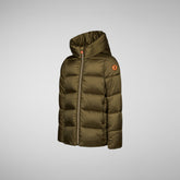 Girls' animal free puffer jacket Gracie in sherwood green - New In | Save The Duck
