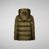 Girls' animal free puffer jacket Gracie in sherwood green - New In | Save The Duck