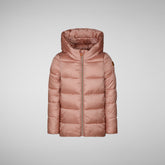 Girls' animal free puffer jacket Gracie in cheeks pink - MADE TO MATCH | Save The Duck