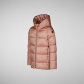 Girls' animal free puffer jacket Gracie in cheeks pink - Bambina | Save The Duck
