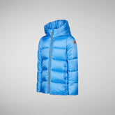 Girls' animal free puffer jacket Gracie in cerulean blue - GIFT GUIDE | Save The Duck