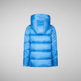Girls' animal free puffer jacket Gracie in cerulean blue - GIFT GUIDE | Save The Duck