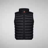 Unisex kids' quilted gilet Andy in black - Gilet Bambina | Save The Duck