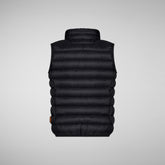 Unisex kids' quilted gilet Andy in black - Girls Gilet | Save The Duck
