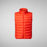 Unisex kids' quilted gilet Andy in poppy red - Orange Men | Save The Duck