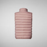 Unisex kids' quilted gilet Andy in withered rose - Bambino | Save The Duck