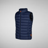 Unisex kids' quilted gilet Andy in navy blue - Bambino | Save The Duck