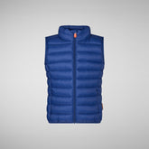 Unisex kids' quilted gilet Andy in blue black | Save The Duck