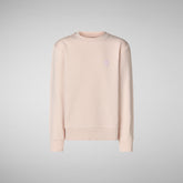 Unisex Dano kids' sweatshirt in pale pink | Save The Duck