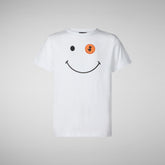 Unisex kids' t-shirt Asa in white pour enfant - Garçon | Save The Duck