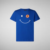 Unisex Asa kids' t-shirt in cyber blue - Garçon | Save The Duck