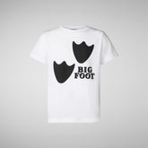 Unisex Boone t-shirt in white pour enfant - Fille | Save The Duck