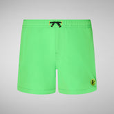Boys' swimwear Adao in fluo green - Products | Save The Duck