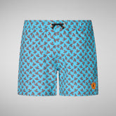 Boys' swimwear Getu in lobster on light blue - Products | Save The Duck