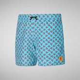 Boys' swimwear Getu in lobster on light blue - Products | Save The Duck