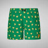 Costume bambino GETU stampa banana su sfondo verde - Prodotti | Save The Duck